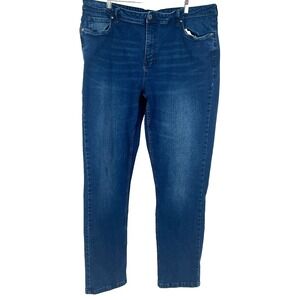 The Perfect Jean NYC Athletic Fit Jeans Mens 42x36 Blue Stretch Denim